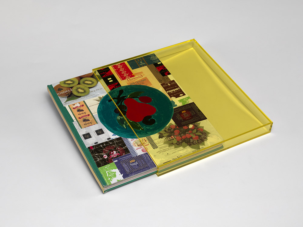 Milhazes_Meu Bem_book in yellow plexiglas case