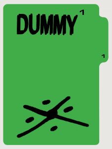 Dummy Issue 1 Cover - kelly green background with black text
